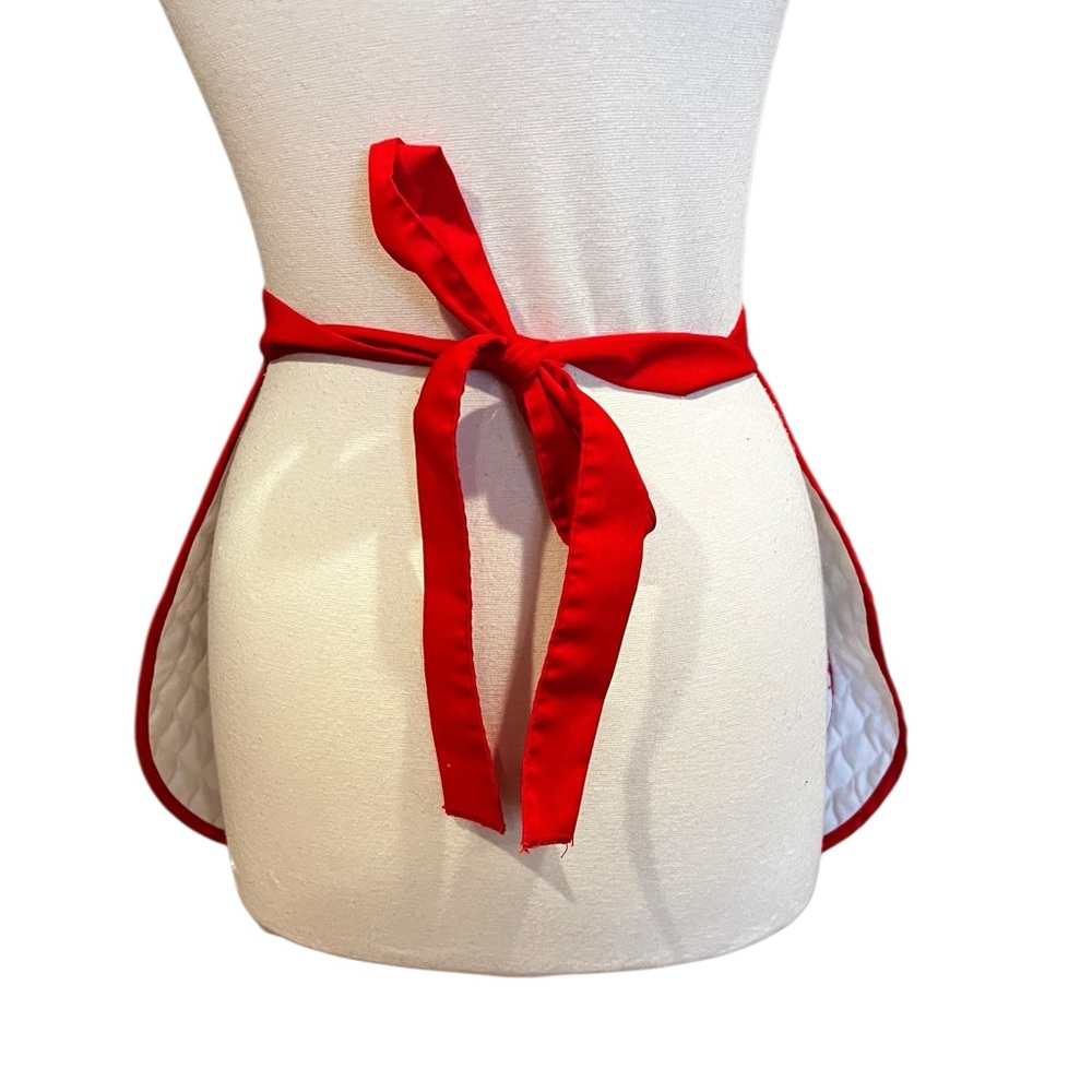 Vintage quilted one pocket waist apron from kitchen Ensemble - Picture 5 of 5